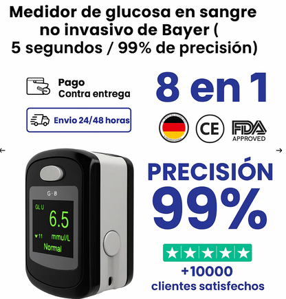 Multi-Medidor de glucosa en sangre no invasivo de Bayer.tik