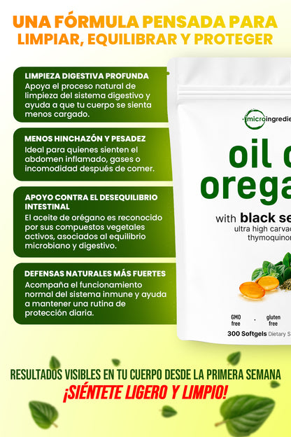 Oil of Oregano + Black Seed Oil | Fórmula Natural Concentrada ⭐️
