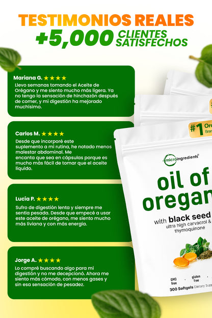 Oil of Oregano + Black Seed Oil | Fórmula Natural Concentrada ⭐️